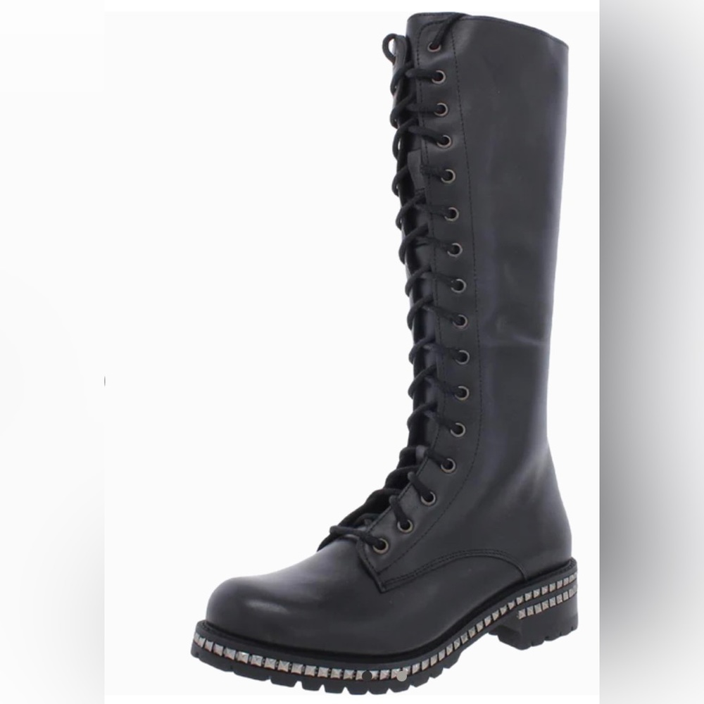 Steve Madden Lakewood Black Leather Boots